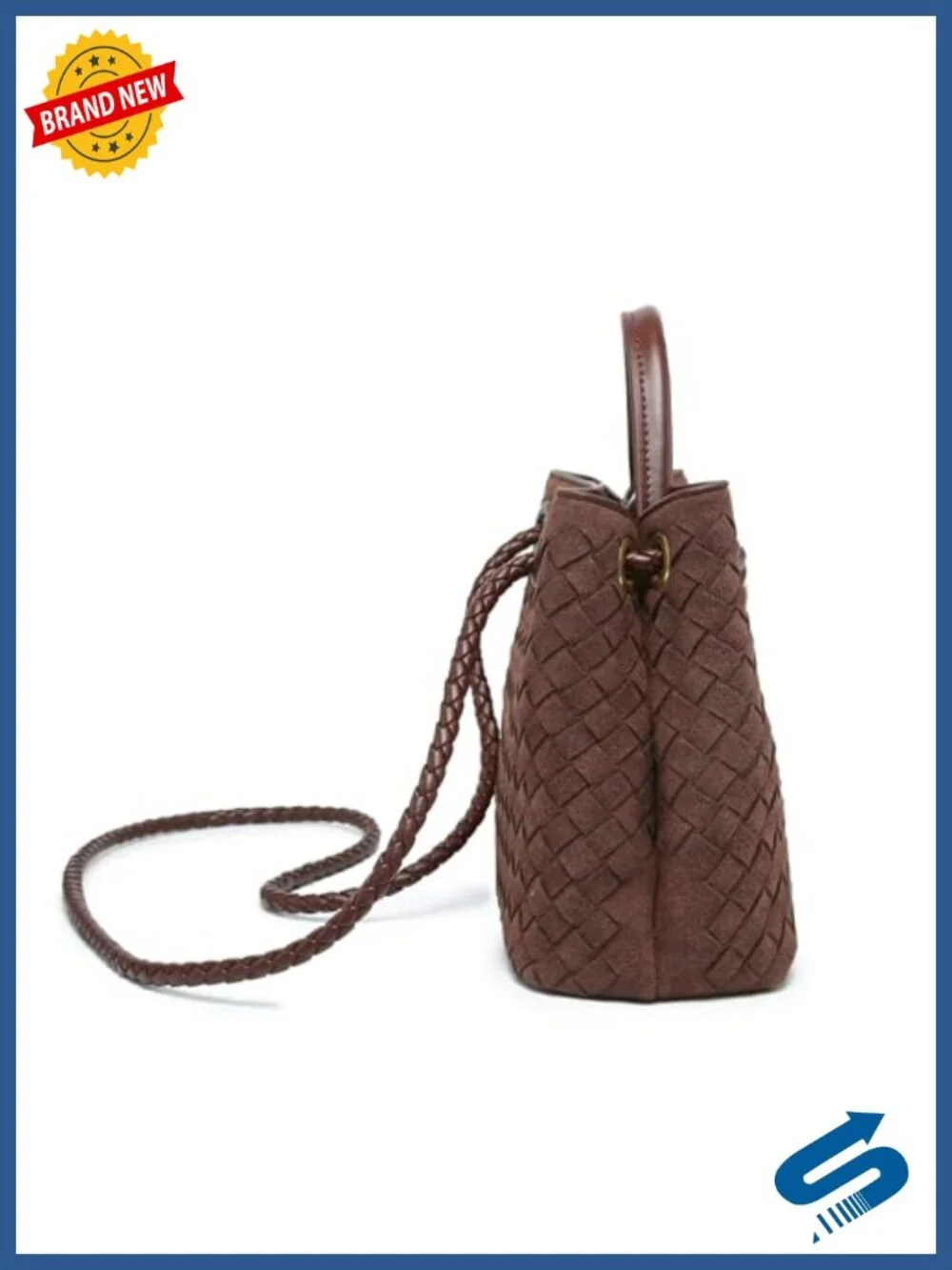 PU Leather Woven Hobo Shoulder Bag Crossbody Tote